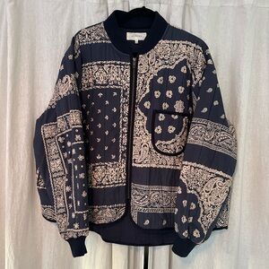 THE GREAT. Quilted Bandana Jacket size 3